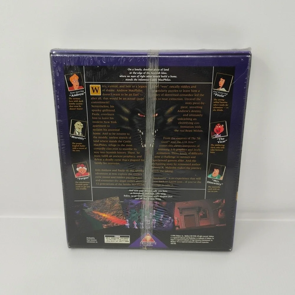 Clandestiny PC Computer Video Game Big Box Trilobyte CD-ROM 1996 Factory Sealed‎